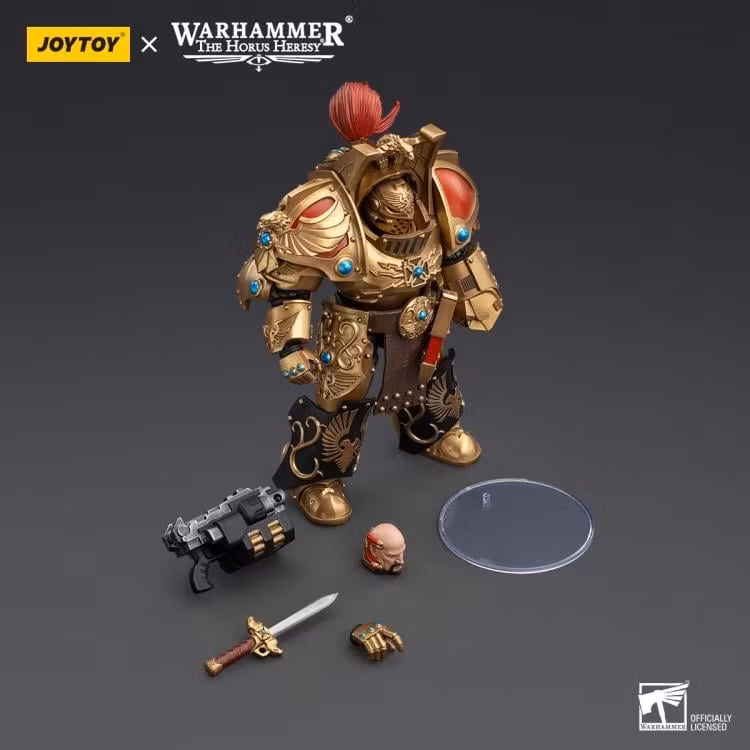 Warhammer: The Horus Heresy Legio Custodes Aquilon Terminator Squad Aquilon with Lastrum Storm Bolter 1/18 Scale Action Figure