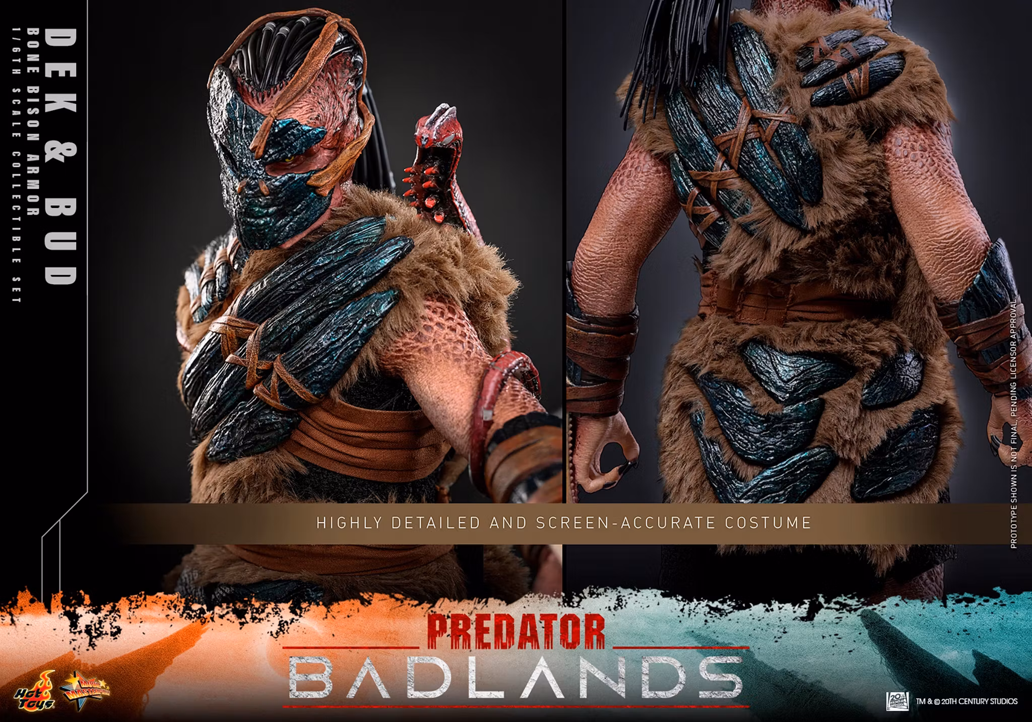 Predator: Badlands MMS873 Dek (Bone Bison Armor) and Bud 1/6th Scale Collectible Figure