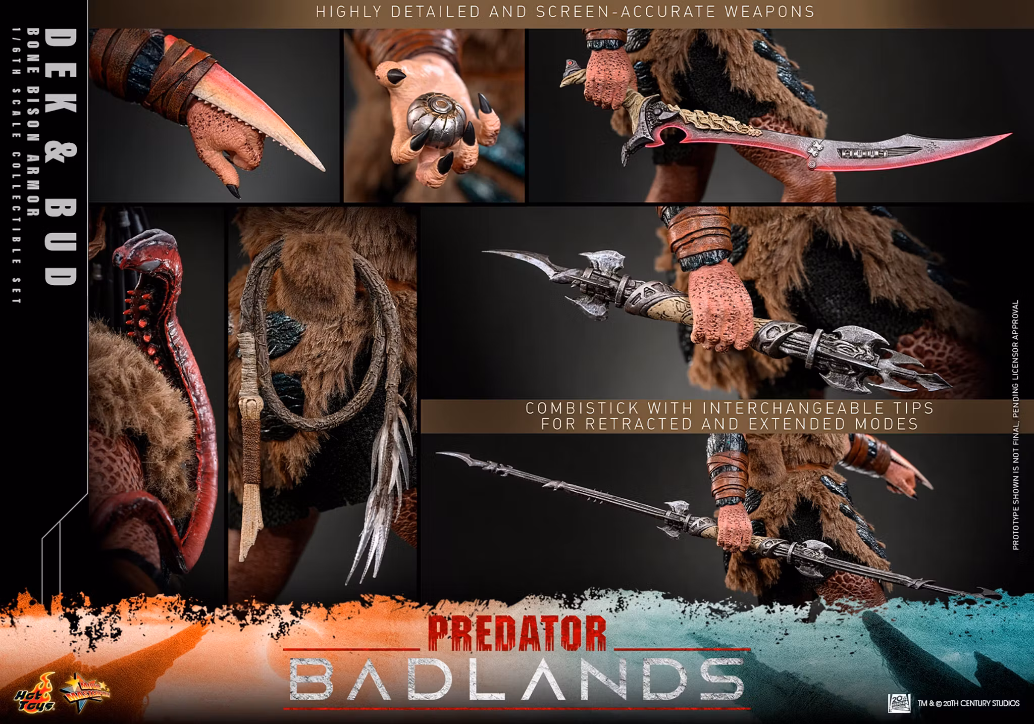 Predator: Badlands MMS873 Dek (Bone Bison Armor) and Bud 1/6th Scale Collectible Figure