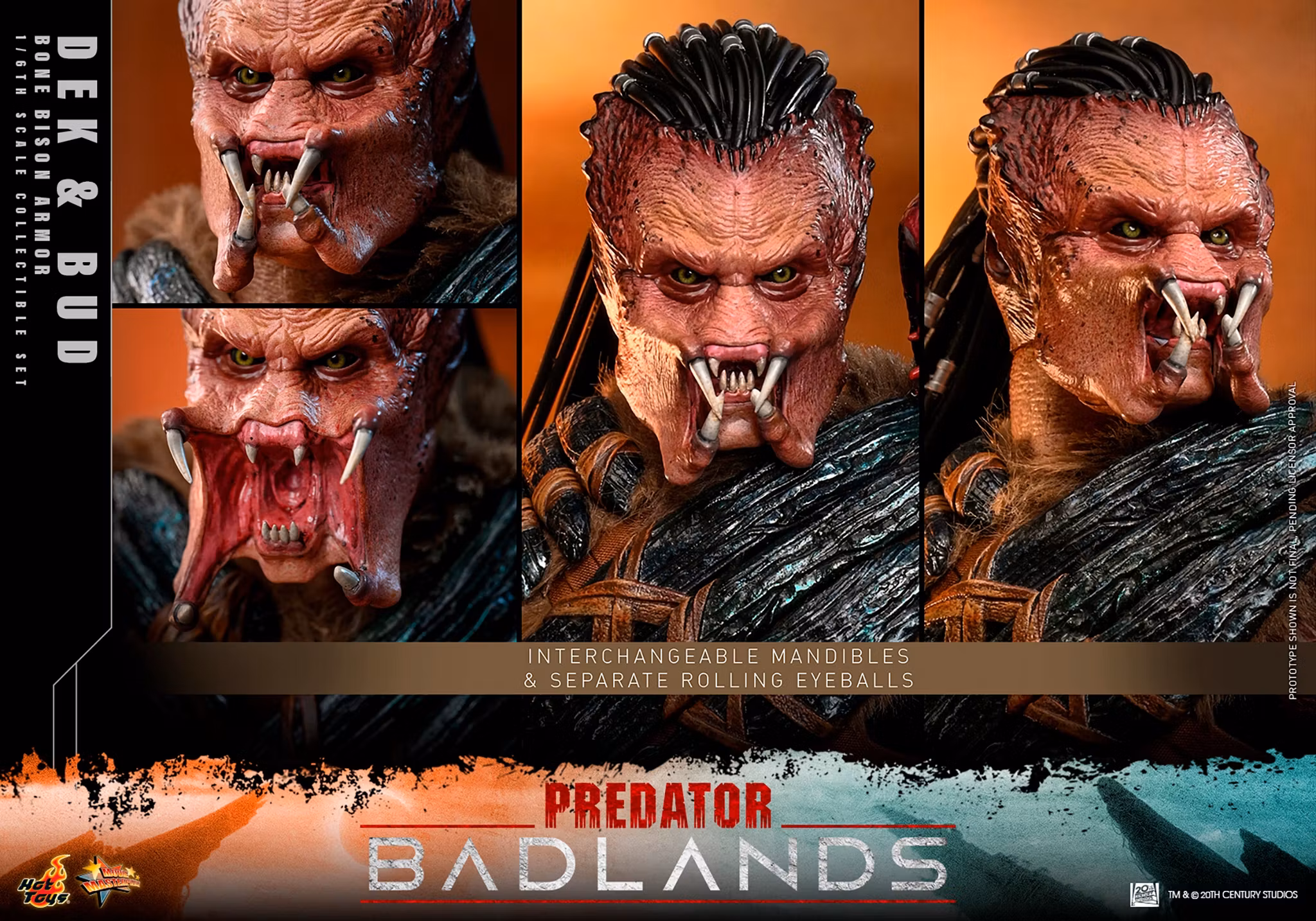 Predator: Badlands MMS873 Dek (Bone Bison Armor) and Bud 1/6th Scale Collectible Figure