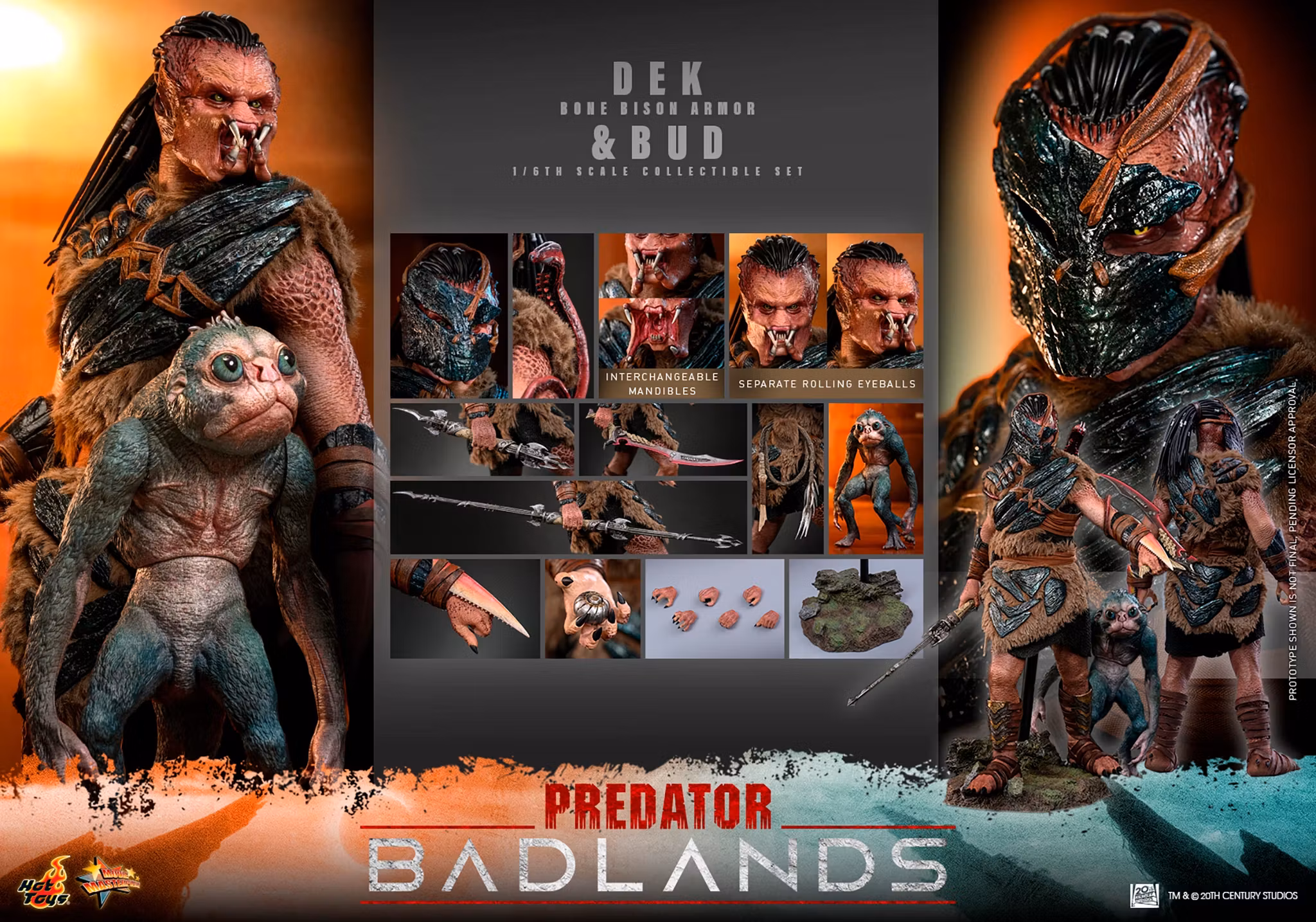 Predator: Badlands MMS873 Dek (Bone Bison Armor) and Bud 1/6th Scale Collectible Figure