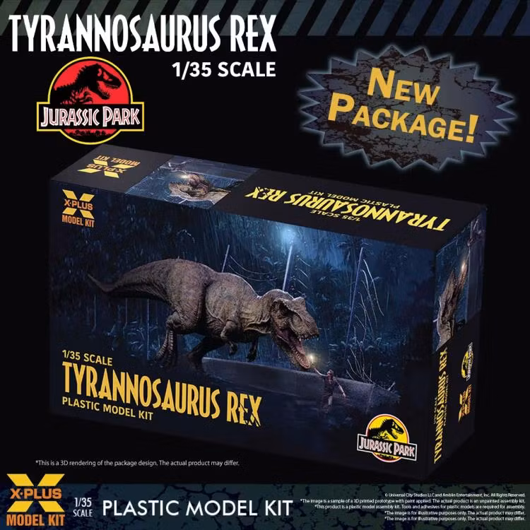 Jurassic Park Tyrannosaurus Rex 1/35 Scale Model Kit