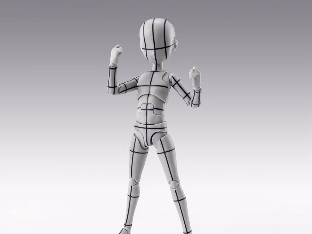 S.H.Figuarts Body-kun Ken Sugimori Edition (Wireframe Gray Color Ver.) Action Figure