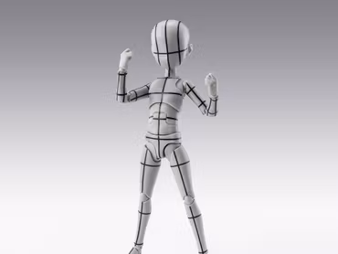 S.H.Figuarts Body-kun Ken Sugimori Edition (Wireframe Gray Color Ver.) Action Figure