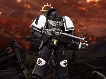 Warhammer 40,000: Space Marine 2 Black Templars Heavy Intercessor with Heavy Bolt Rifle and Bolt Pistol (Game Edition) 1/18 Scale Action Figure
