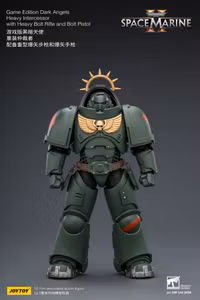 Warhammer 40,000: Space Marine 2 Dark Angels Heavy Intercessor with Heavy Bolt Rifle and Bolt Pistol (Game Edition) 1/18 Scale Action Figure