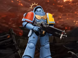 Warhammer 40,000: Space Marine 2 Space Wolves Heavy Intercessor with Heavy Bolt Rifle and Bolt Pistol (Game Edition) 1/18 Scale Action Figure