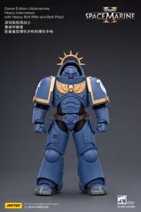 Warhammer 40,000: Space Marine 2 Ultramarines Heavy Intercessor with Heavy Bolt Rifle and Bolt Pistol (Game Edition) 1/18 Scale Action Figure