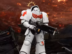 Warhammer 40,000: Space Marine 2 White Scars Heavy Intercessor with Heavy Bolt Rifle and Bolt Pistol (Game Edition) 1/18 Scale Action Figure