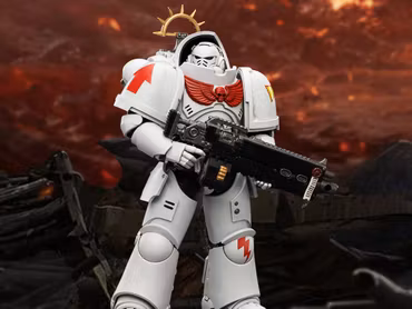 Warhammer 40,000: Space Marine 2 White Scars Heavy Intercessor with Heavy Bolt Rifle and Bolt Pistol (Game Edition) 1/18 Scale Action Figure