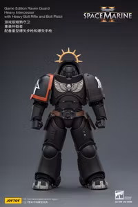 Warhammer 40,000: Space Marine 2 Raven Guard Heavy Intercessor with Heavy Bolt Rifle and Bolt Pistol (Game Edition) 1/18 Scale Action Figure