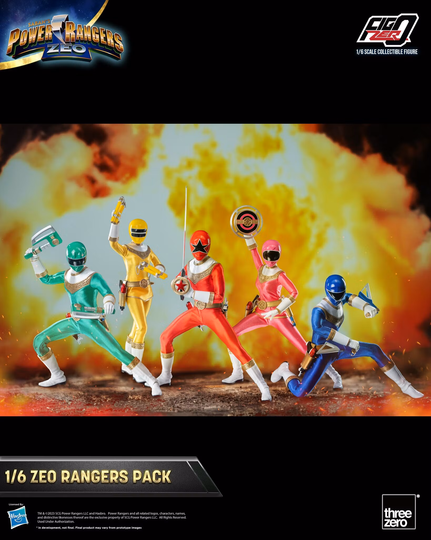 Power Rangers Zeo FigZero Zeo Rangers 1/6 Scale Figure 5-Pack