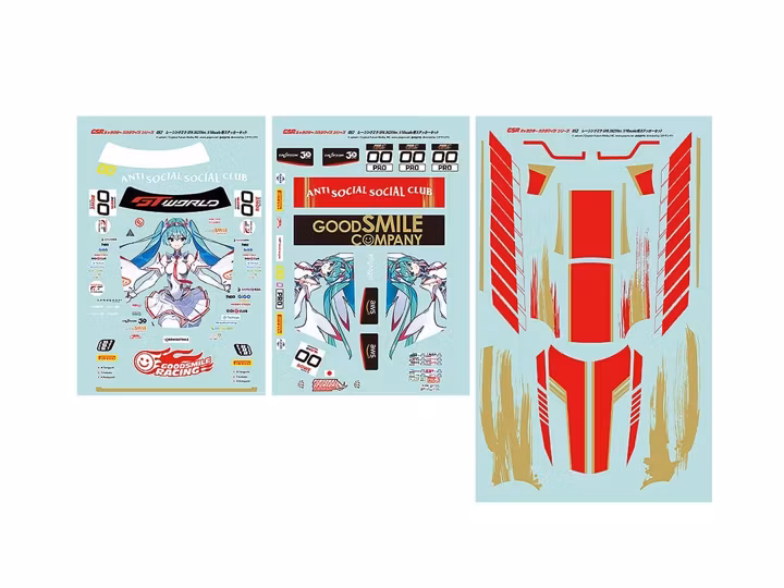 Hatsune Miku GSR Character Customization Series 052 Sticker Set for GSR Cars 1/10 Racing Miku SPA 2025 Ver.