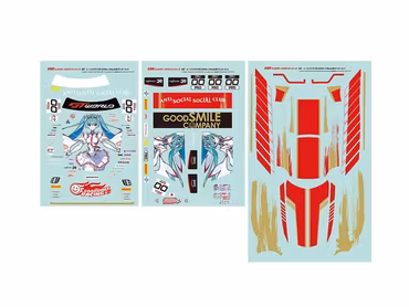 Hatsune Miku GSR Character Customization Series 052 Sticker Set for GSR Cars 1/10 Racing Miku SPA 2025 Ver.