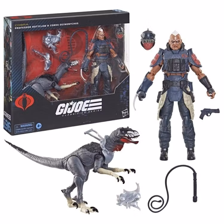 G.I. Joe Classified Series #196 Professor Rottclaw & Cobra Deinonychus Action Figure Set