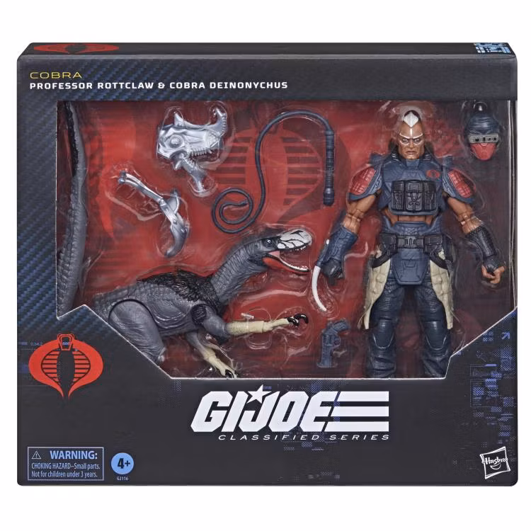 G.I. Joe Classified Series #196 Professor Rottclaw & Cobra Deinonychus Action Figure Set
