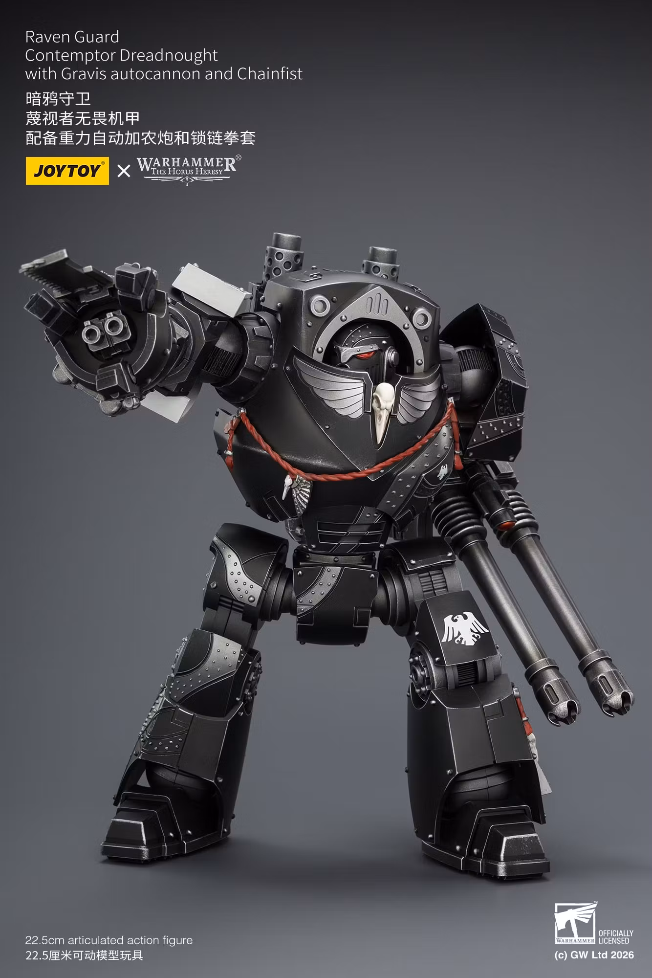 Warhammer: The Horus Heresy Raven Guard Contemptor Dreadnought 1/18 Scale Action Figure