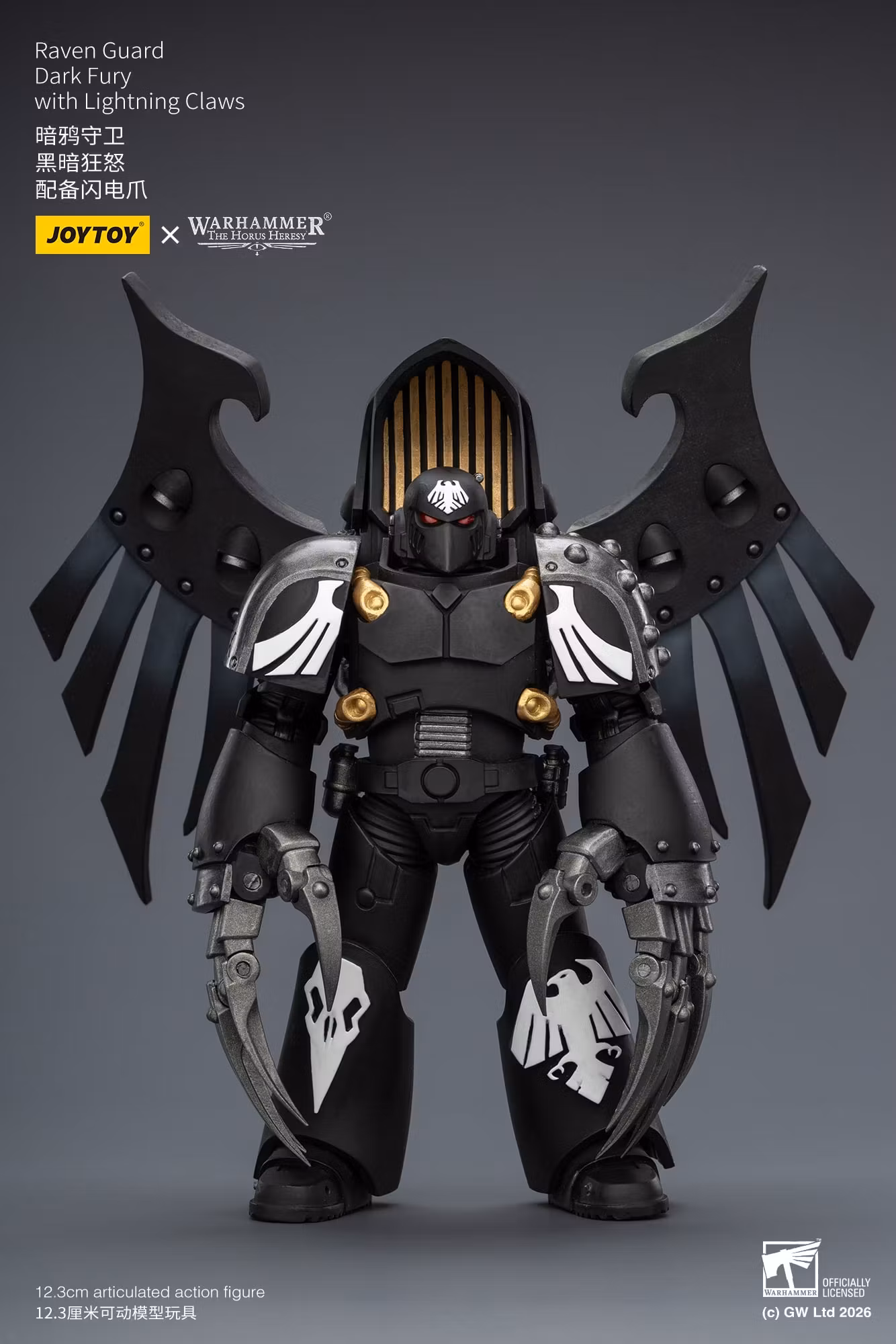 Warhammer: The Horus Heresy Raven Guard Dark Fury with Lightning Claws 1/18 Scale Action Figure
