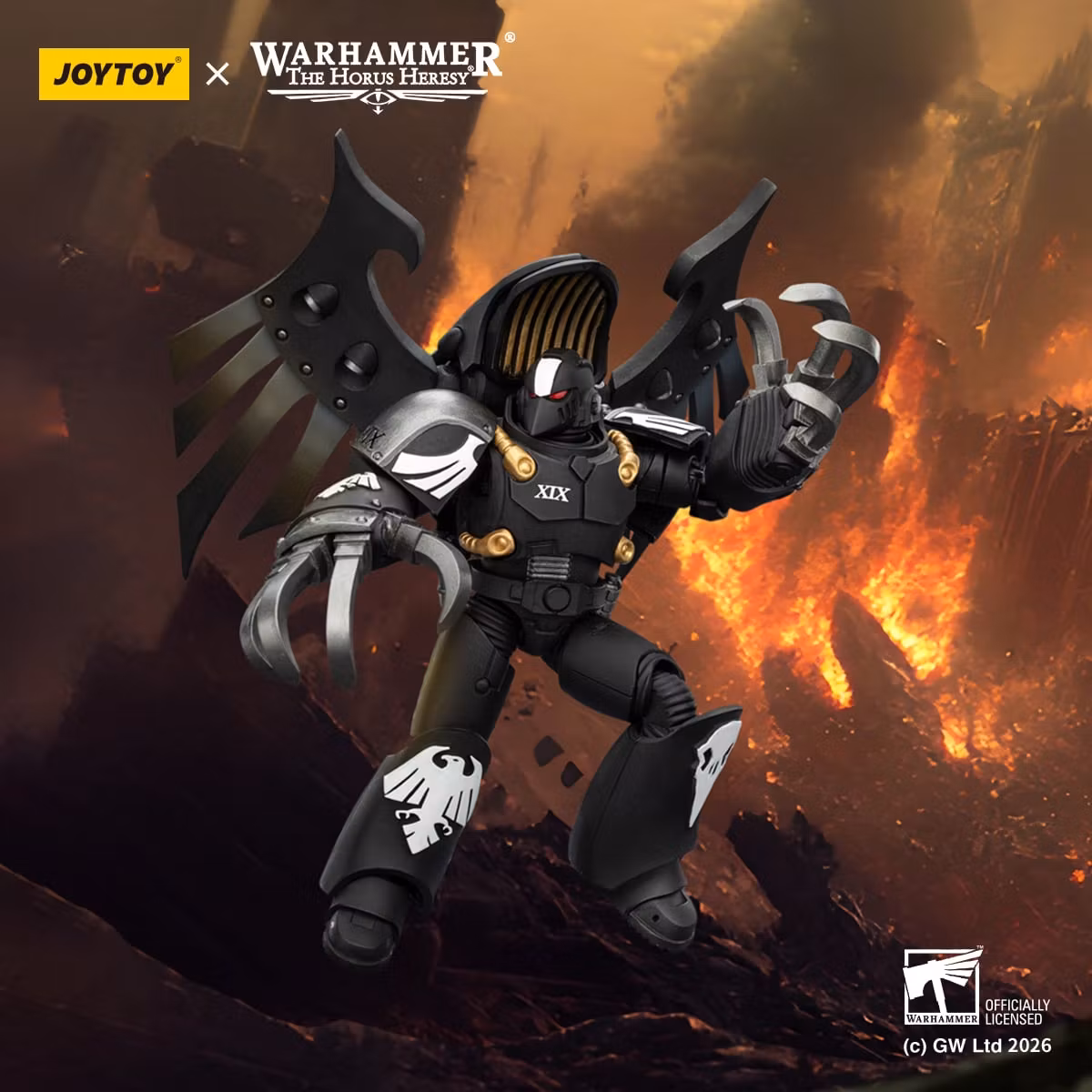 Warhammer: The Horus Heresy Raven Guard Dark Fury, Chooser of the Slain with Raven's Talon Claws 1/18 Scale Action Figure