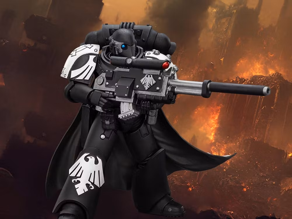 Warhammer: The Horus Heresy Raven Guard Mor Deythan with Nemesis Bolt Rifle 1/18 Scale Action Figure
