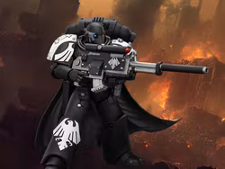 Warhammer: The Horus Heresy Raven Guard Mor Deythan with Nemesis Bolt Rifle 1/18 Scale Action Figure
