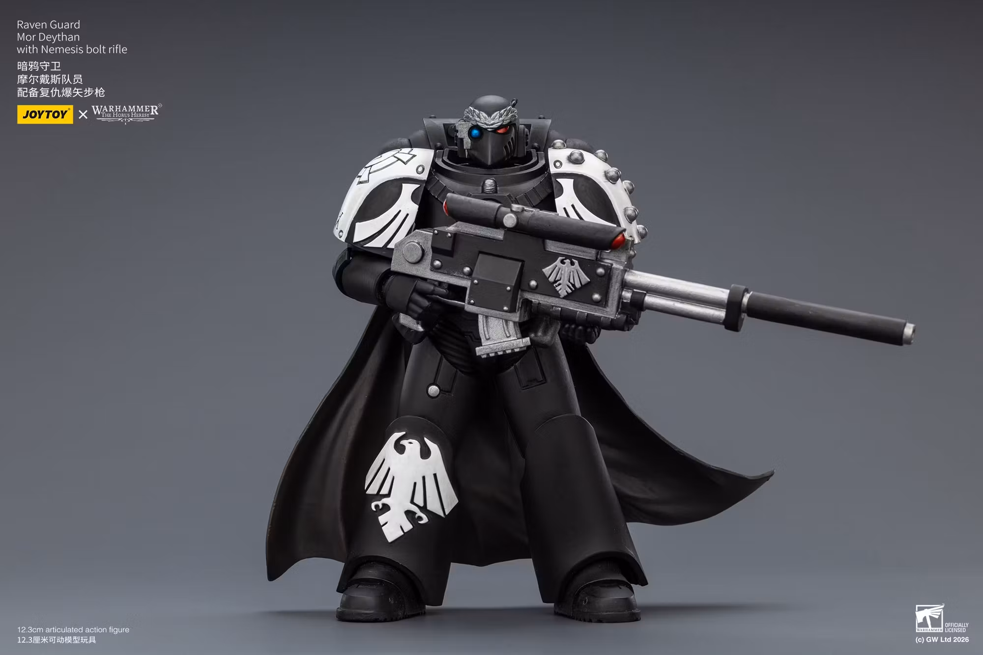 Warhammer: The Horus Heresy Raven Guard Mor Deythan with Nemesis Bolt Rifle 1/18 Scale Action Figure