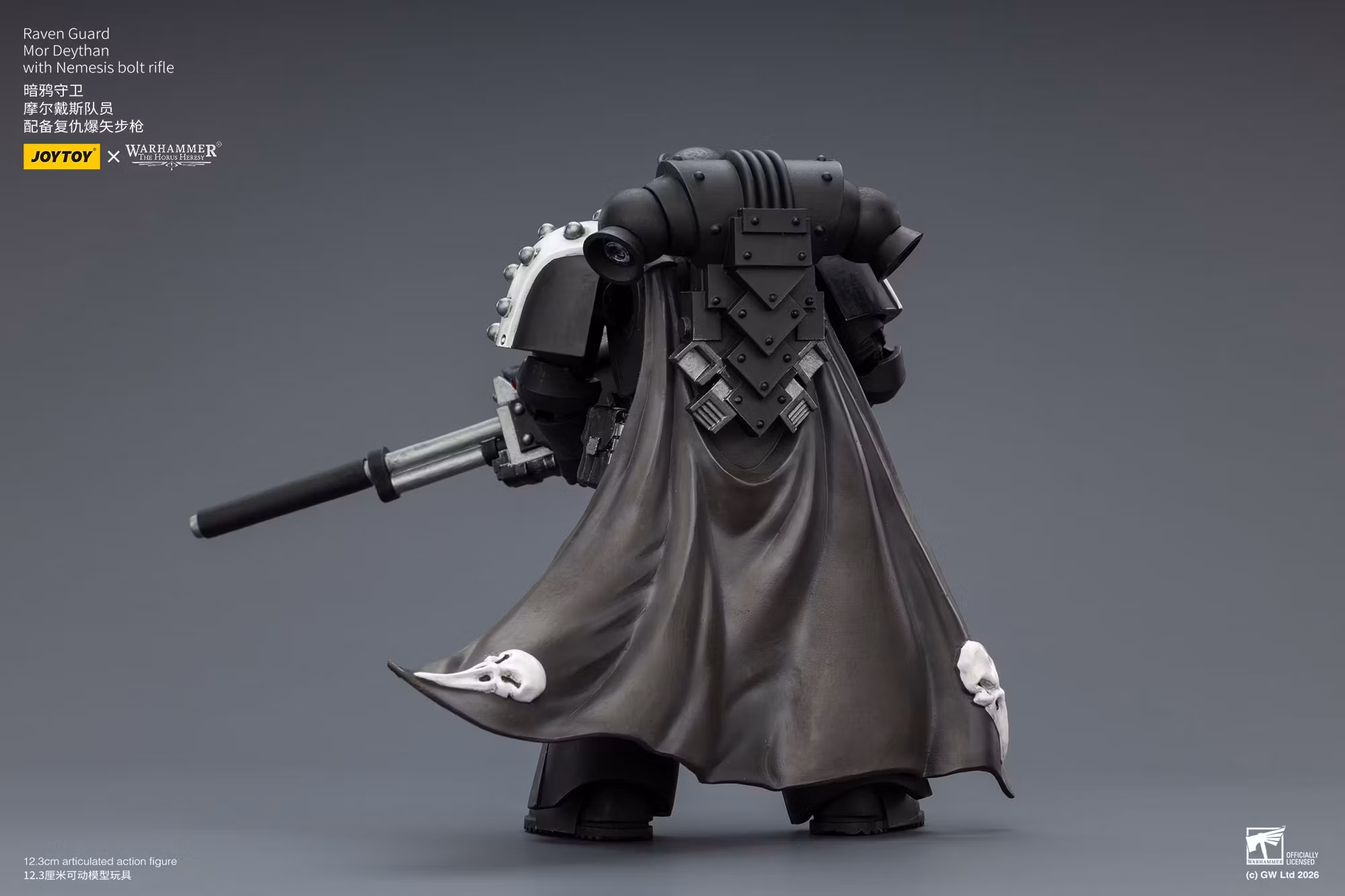 Warhammer: The Horus Heresy Raven Guard Mor Deythan with Nemesis Bolt Rifle 1/18 Scale Action Figure