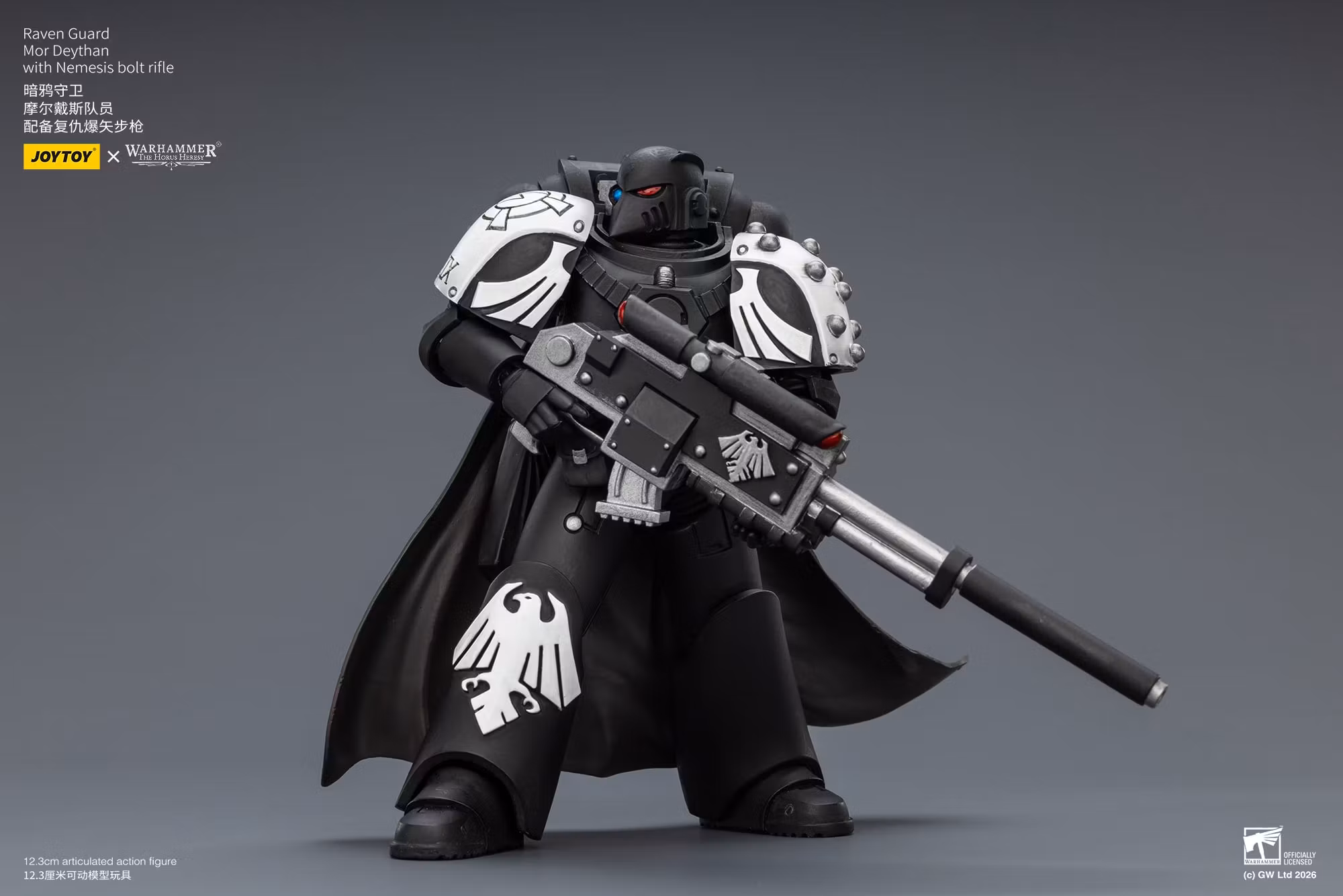 Warhammer: The Horus Heresy Raven Guard Mor Deythan with Nemesis Bolt Rifle 1/18 Scale Action Figure
