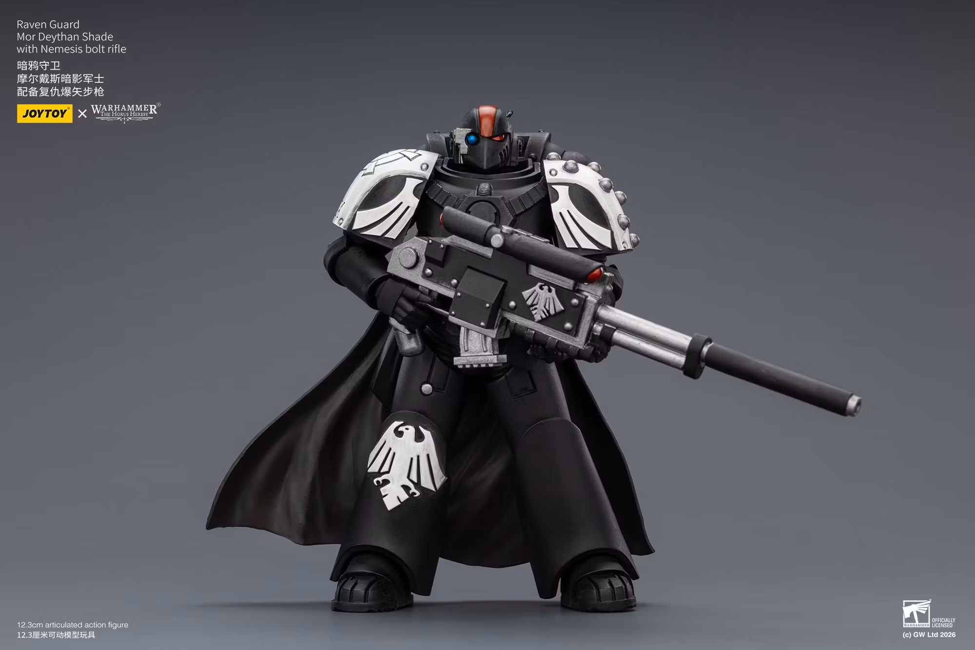 Warhammer: The Horus Heresy Raven Guard Mor Deythan Shade with Nemesis Bolt Rifle 1/18 Scale Action Figure