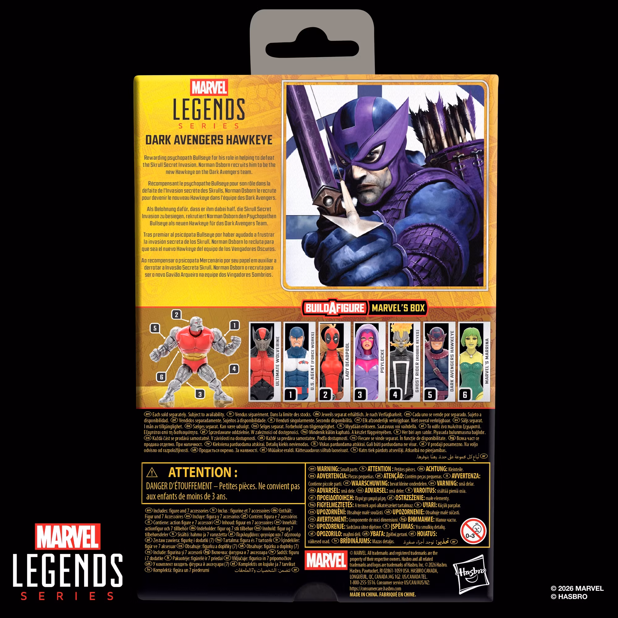 Dark Avengers Marvel Legends Dark Avengers Hawkeye Action Figure (Marvel's Box BAF)