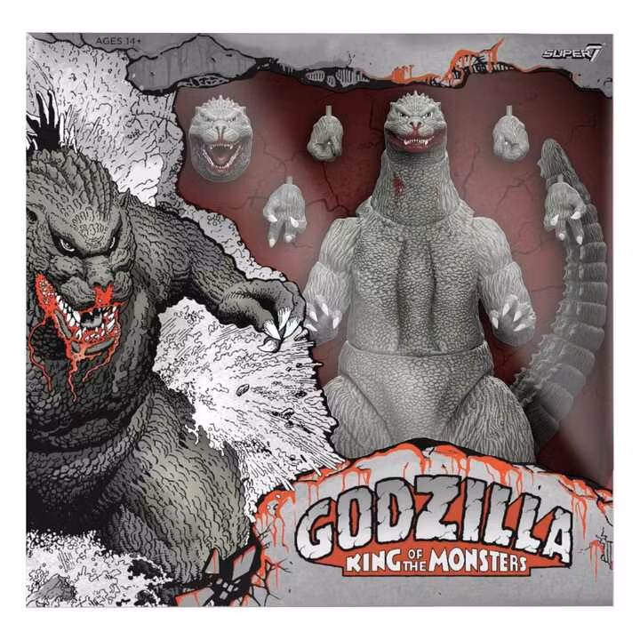 Godzilla (1989) Toho Ultimates Action Figure - Godzilla (Greyscale Comic Book - Thirsty for Blood)