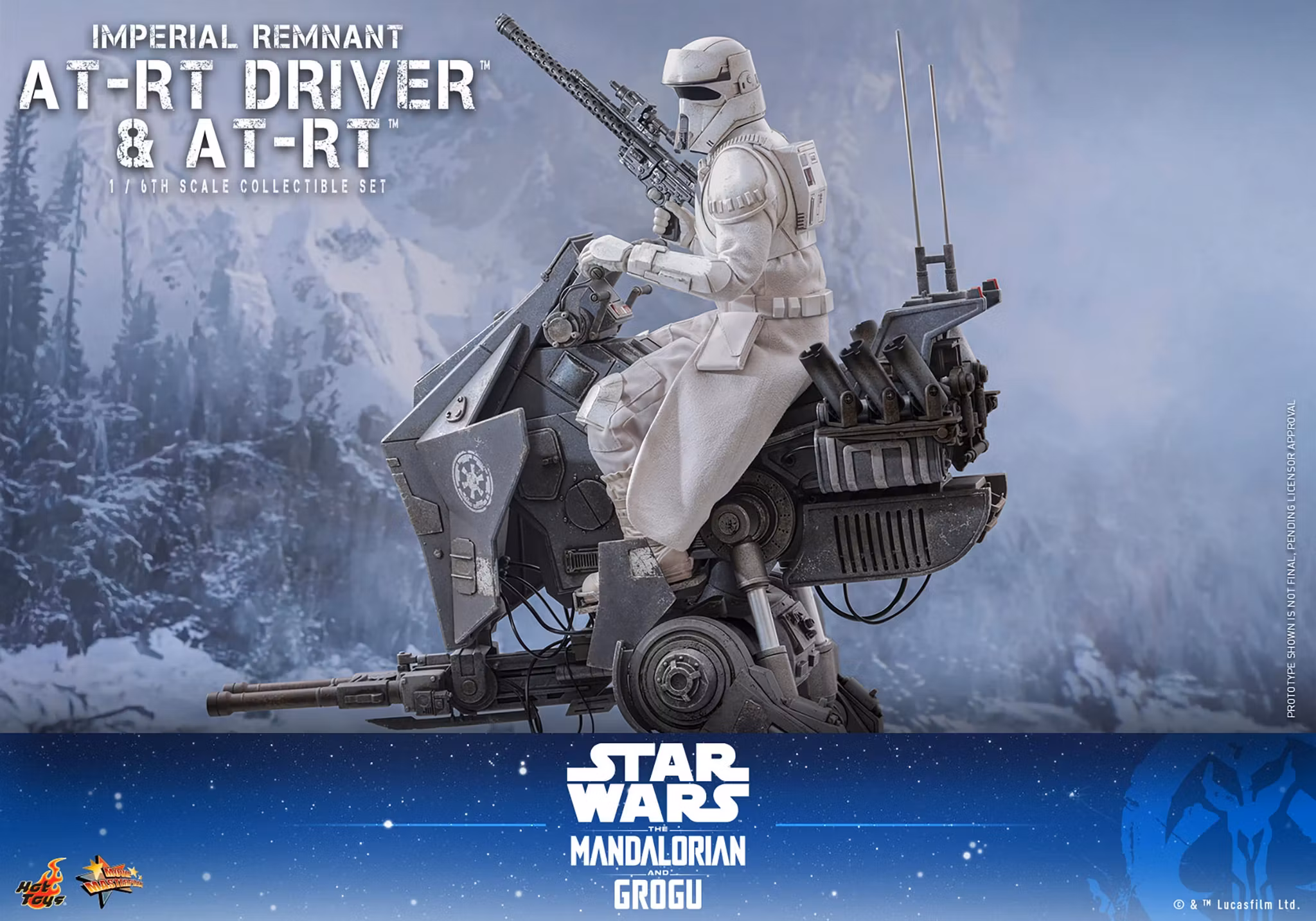 Star Wars: The Mandalorian & Grogu MMS875 Imperial Remnant AT-RT Driver and AT-RT 1/6th Scale Collectible Figure and Vehicle Accessory