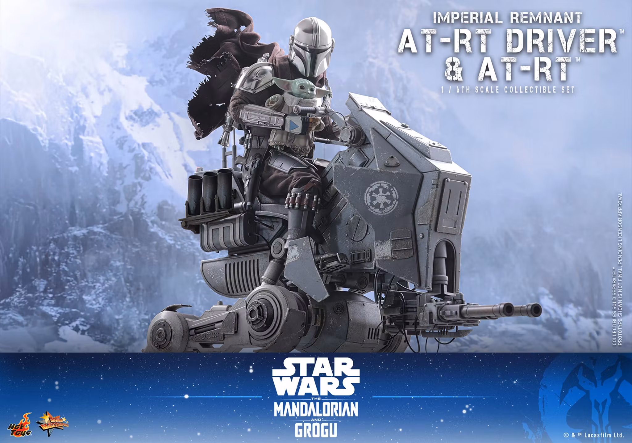 Star Wars: The Mandalorian & Grogu MMS875 Imperial Remnant AT-RT Driver and AT-RT 1/6th Scale Collectible Figure and Vehicle Accessory