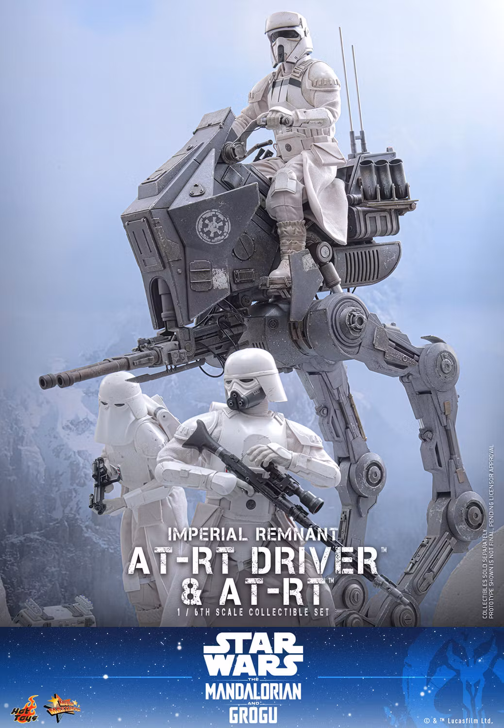 Star Wars: The Mandalorian & Grogu MMS875 Imperial Remnant AT-RT Driver and AT-RT 1/6th Scale Collectible Figure and Vehicle Accessory