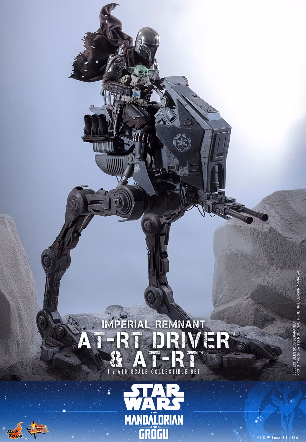 Star Wars: The Mandalorian & Grogu MMS875 Imperial Remnant AT-RT Driver and AT-RT 1/6th Scale Collectible Figure and Vehicle Accessory