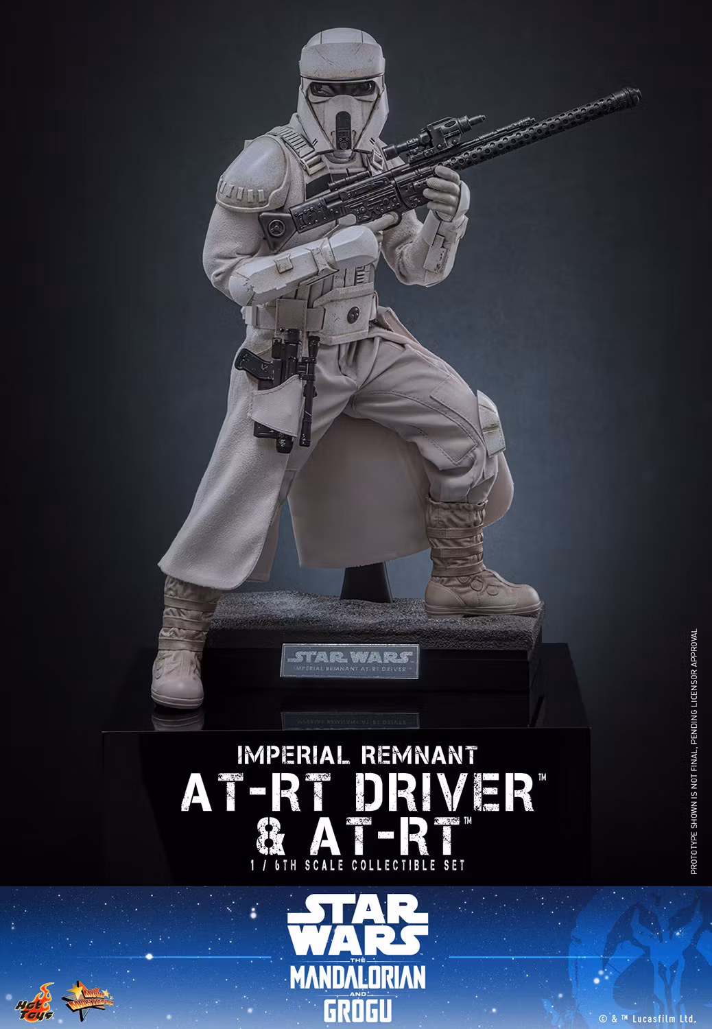 Star Wars: The Mandalorian & Grogu MMS875 Imperial Remnant AT-RT Driver and AT-RT 1/6th Scale Collectible Figure and Vehicle Accessory
