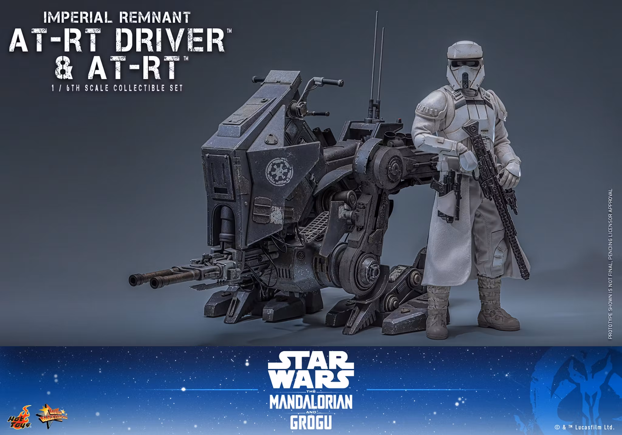 Star Wars: The Mandalorian & Grogu MMS875 Imperial Remnant AT-RT Driver and AT-RT 1/6th Scale Collectible Figure and Vehicle Accessory
