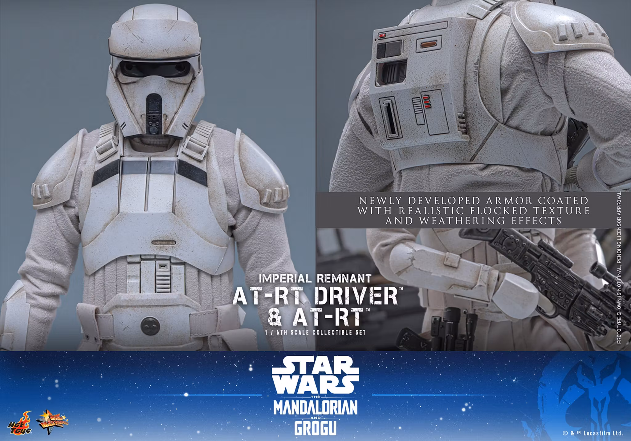 Star Wars: The Mandalorian & Grogu MMS875 Imperial Remnant AT-RT Driver and AT-RT 1/6th Scale Collectible Figure and Vehicle Accessory