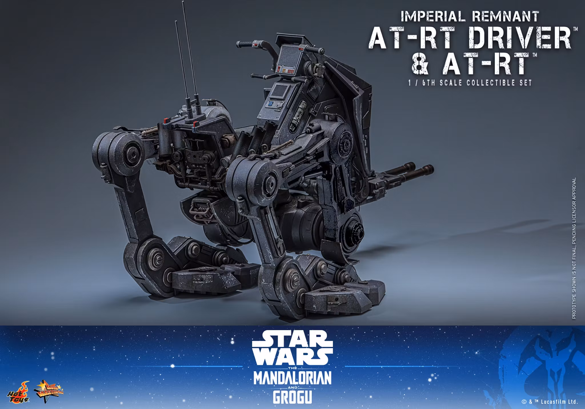 Star Wars: The Mandalorian & Grogu MMS875 Imperial Remnant AT-RT Driver and AT-RT 1/6th Scale Collectible Figure and Vehicle Accessory