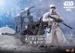 Star Wars: The Mandalorian & Grogu MMS875 Imperial Remnant AT-RT Driver and AT-RT 1/6th Scale Collectible Figure and Vehicle Accessory