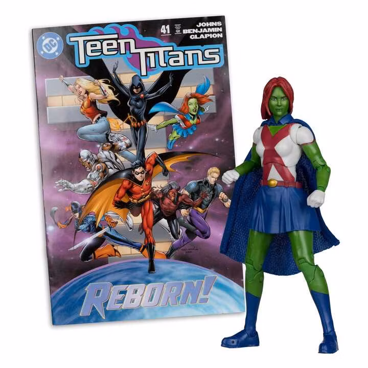 DC Direct Page Punchers Action Figure Miss Martian (Teen Titans #41) (Red Platinum Edition)