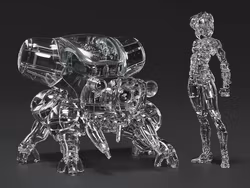 Ghost in the Shell PLAMAX MF-96 minimum factory Motoko Kusanagi with Fuchikoma (Manga Thermoptic Camouflage Ver.) 1/20 Scale Model Kit