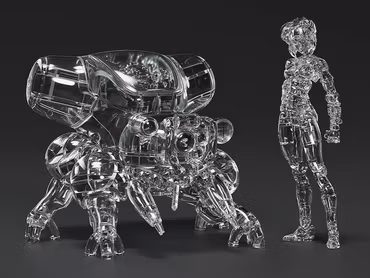 Ghost in the Shell PLAMAX MF-96 minimum factory Motoko Kusanagi with Fuchikoma (Manga Thermoptic Camouflage Ver.) 1/20 Scale Model Kit