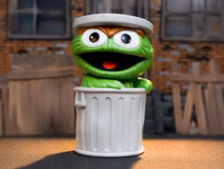 Sesame Street FUN! FUN! Oscar the Grouch Figure