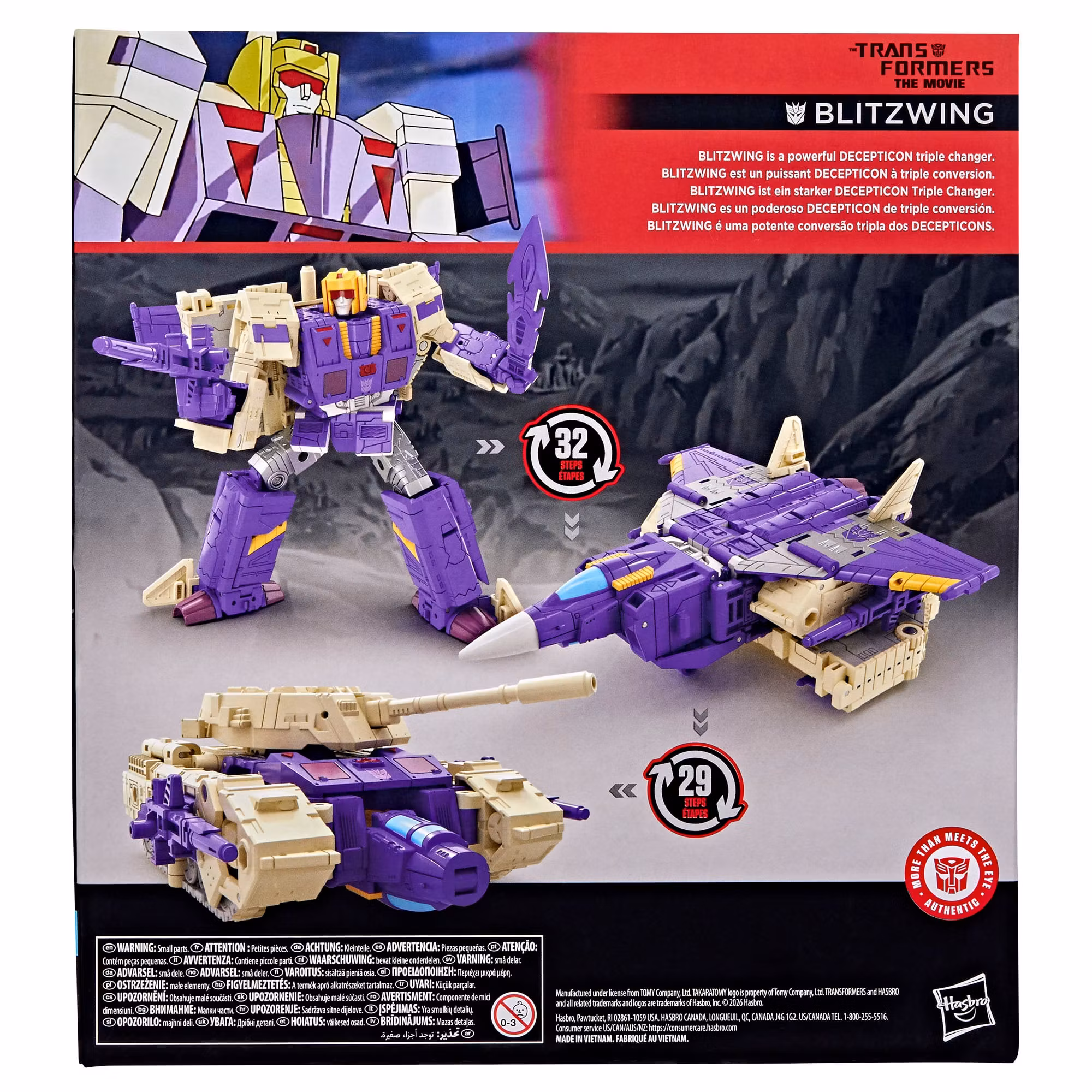 The Transformers: The Movie Studio Series 86 Leader Class Blitzwing Action Figure