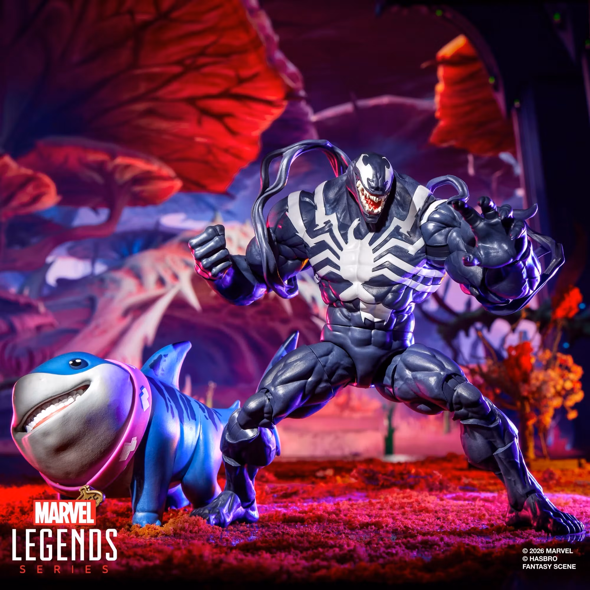 Marvel Rivals Marvel Legends Venom and Jeff the Land Shark Action Figure Two-Pack