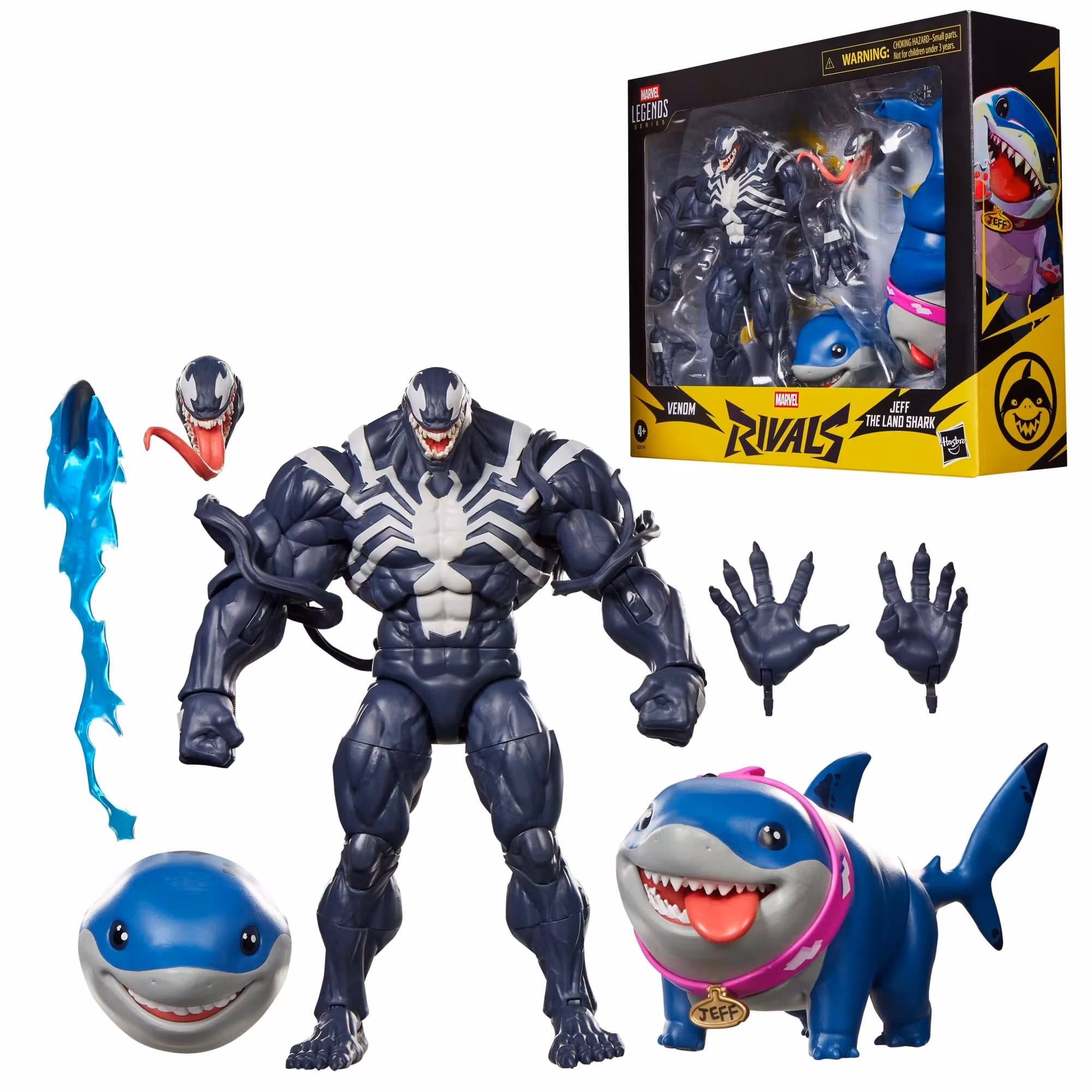 Marvel Rivals Marvel Legends Venom and Jeff the Land Shark Action Figure Two-Pack