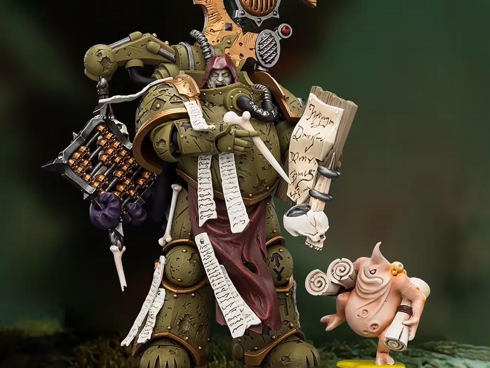 Warhammer 40,000: Death Guard Tallyman with Plasma Pistol 1/18 Scale Action Figure