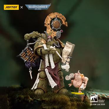 Warhammer 40,000: Death Guard Tallyman with Plasma Pistol 1/18 Scale Action Figure