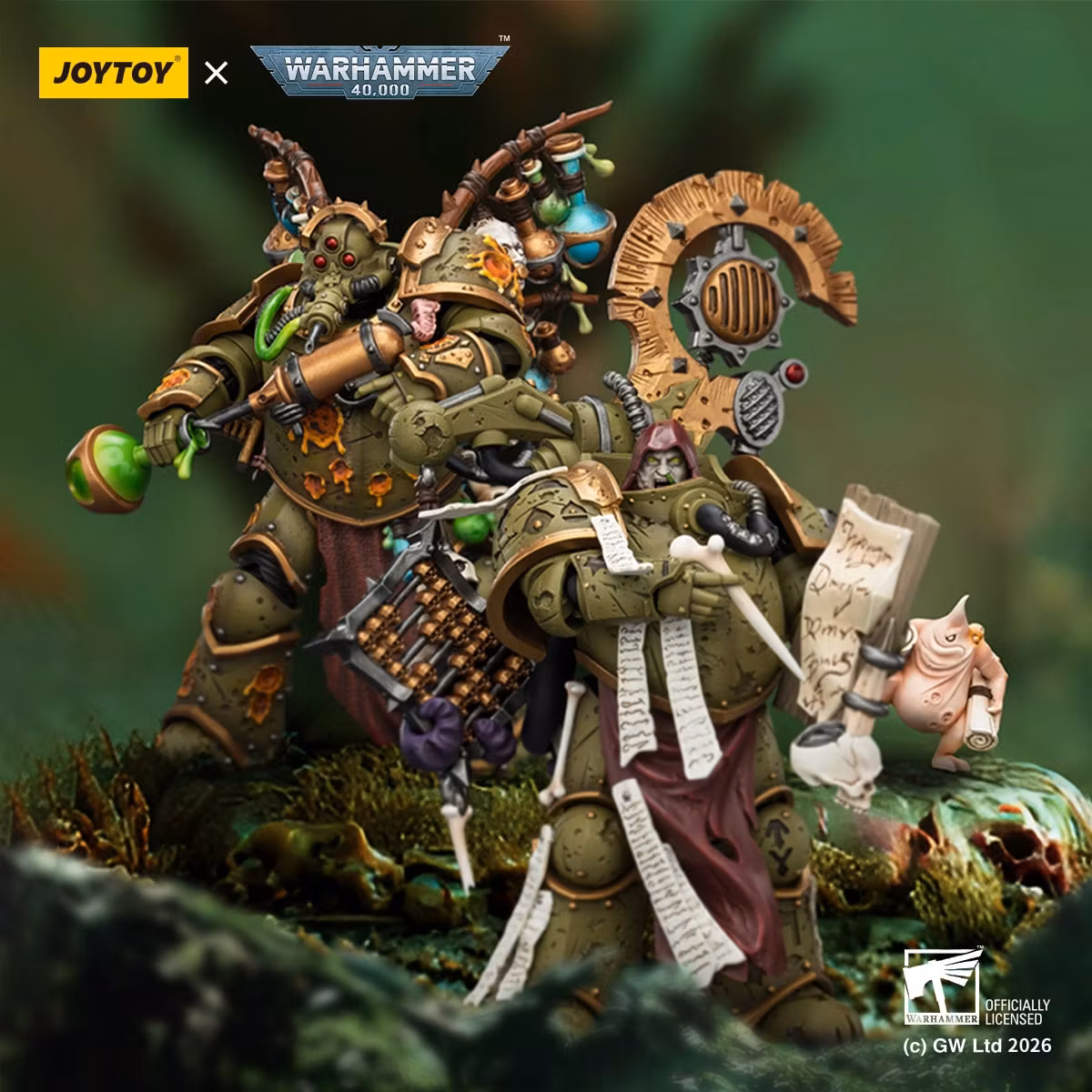 Warhammer 40,000: Death Guard Tallyman with Plasma Pistol 1/18 Scale Action Figure